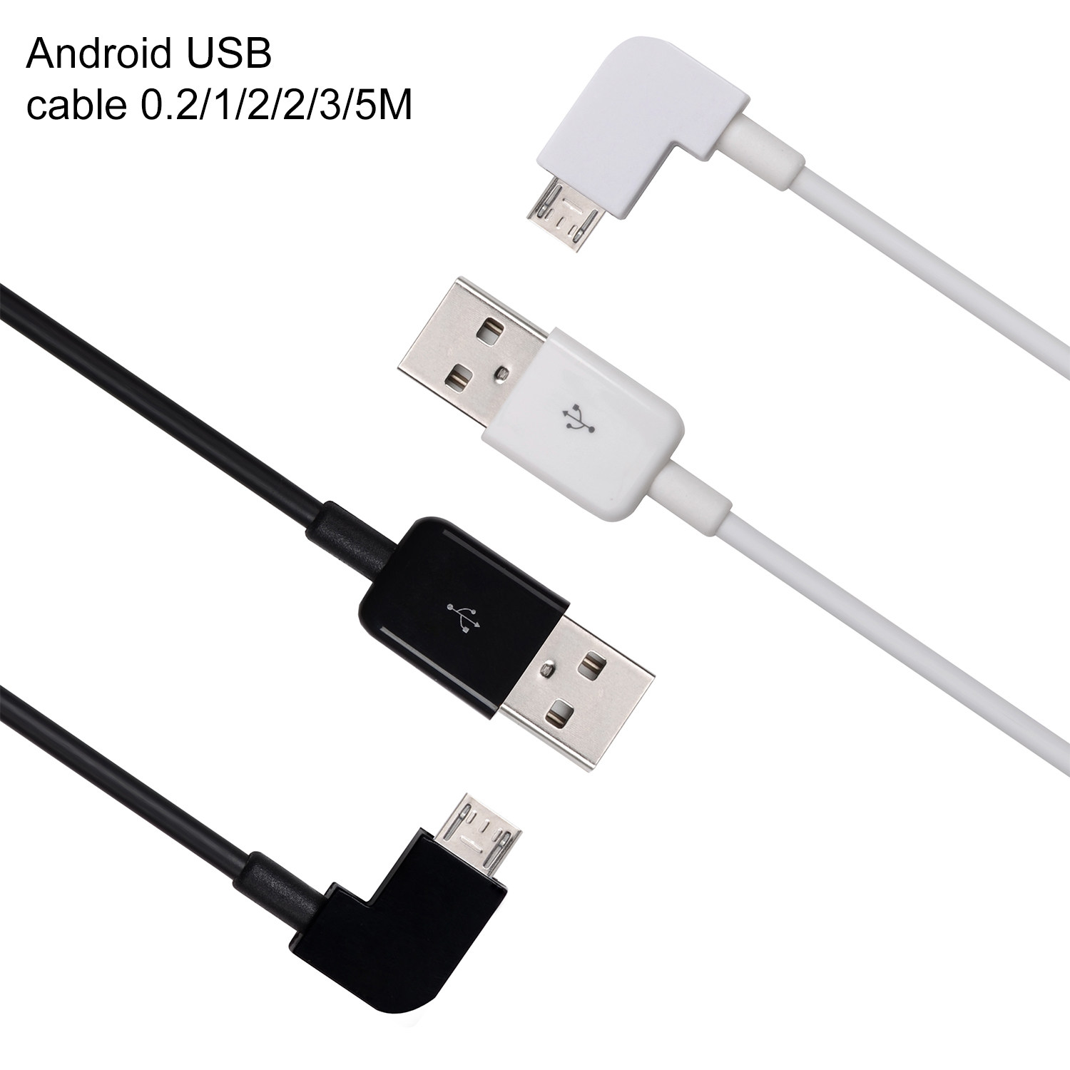 Android phone lengthened camera data line 90-degree elbow micro USB charging line 3 m 5 m