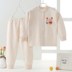 Thu cardigan quần áo bộ đồ lót baby baby tinh khiết bông eo cao bảo vệ bụng mùa thu quần hai mảnh bộ. 