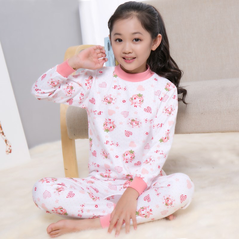 Childrens đồ lót bộ cotton bé trai và bé gái quần áo mùa thu quần mùa thu ở trẻ em bông quần áo áo len bé nhà lớn 3-16 tuổi.