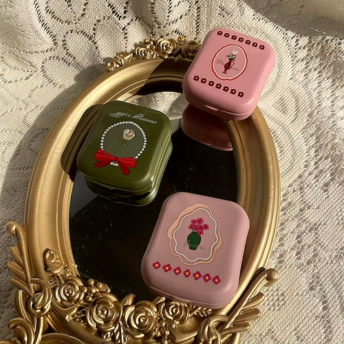 Брендовые невидимые ретро очки, портативная коробка для хранения, простой и элегантный дизайн