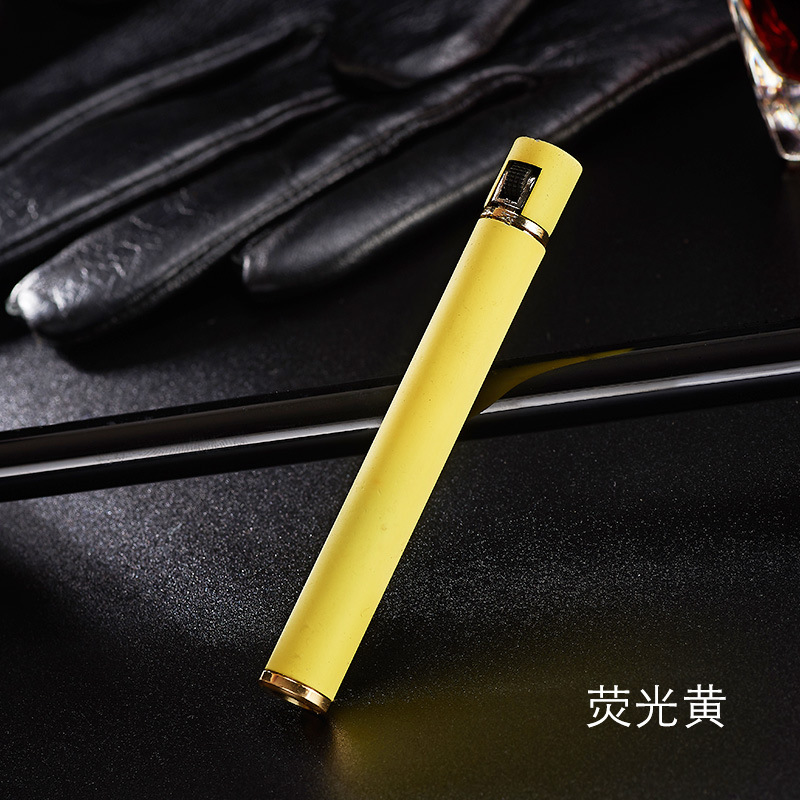 Mini thuốc lá loại nhẹ hơn bơm hơi cá tính nhỏ gọn bánh xe lửa mở kim loại di động sáng tạo nam nữ quẹt lửa