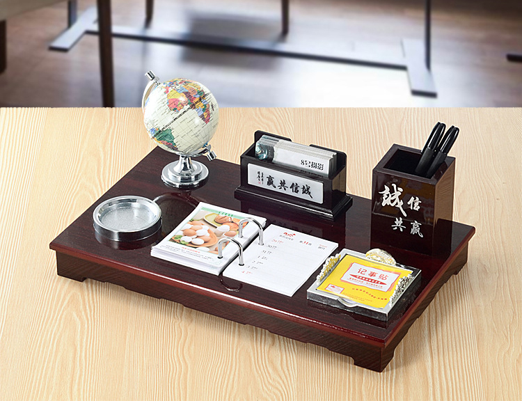 Boss office furnishing articles ornaments high - end desktop text sets the creative pen container desk calendar enterprise custom work plan for 2021 desk calendar calendar stand company business wooden base