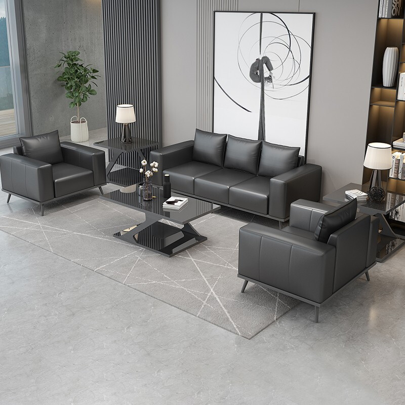 Middle Wei office sofa Business sofa Modern minimalist sofa Reception sofa sofa Composition 3 1 1 Grand tea