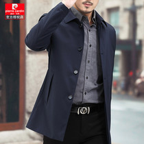 Pierre Cardin 2020 Spring new mens captipent mens mid-length casual fathers blouse jacket for men