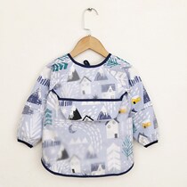 4-year-old childrens rice pocket waterproof large number kindergarten 3-year-old reverse jacket clothes one-year-old half-baby dining enclosure long sleeve 5