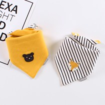 Childrens triangular towels scarf damp boy baby saliva towel surrounding mouth pure cotton baby girl Han version autumn winter headscarf