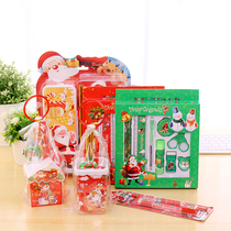 Christmas Pen Holder Stationery Set Gift Eraser Student Stationery Gift Box Kindergarten Birthday Gift