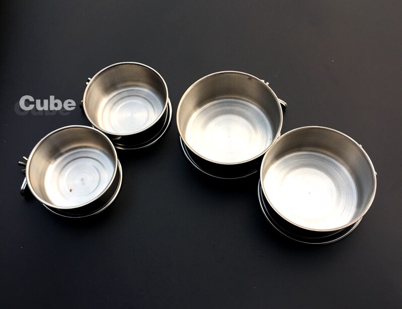 Stainless steel parrot cup cup cup food bowl cup food cup food trough anti-bite station cup suspended ring