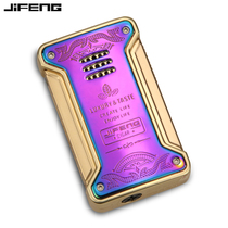 JIFENG monsoon cigar lighter windproof straight into inflatable lighter men and women blue flame personality trend igniter