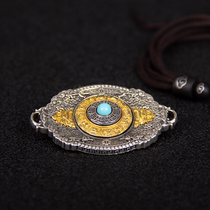 Jiugong Bagua brand sterling silver old style double-sided twelve zodiac signs Manjusri pendant for men and women same style pendant