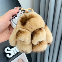 Полный леопардовый принт (из меха кролика рекс) 10см.