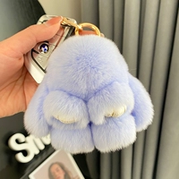 Небесно-голубой (из меха кролика рекса) 10см.