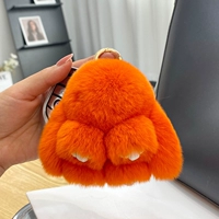 Темно-оранжевый (из меха кролика рекс) 10см.