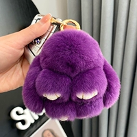 Темно-фиолетовый (из меха кролика рекс) 10см.