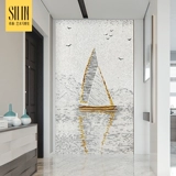 Мозаика для входа, фоновая стена-головоломка, мозаика, новый китайский стиль, украшение для прохода, свет, роскошная душевая комната, художественная фреска