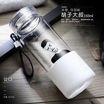 Water cup simple literary hipster Huai Zi portable office students with cute cute soft sister Princess glass