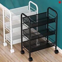 Kitchen shelf floor multi-layer movable household trolley vegetable basket storage rack storage rack sub-supplies