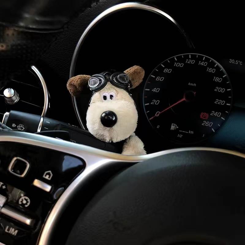 Butterfly knots puppies Car Waiver Windscreen Wiper Decorations On-board Turn Light Wiper Pendulum pendant Good Things-Taobao