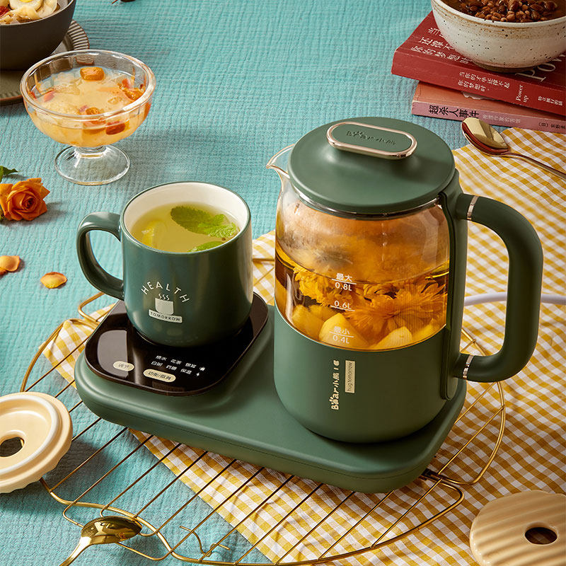 Little bear wireless charging pot household versatile office cooker small glass kettle health thermostat