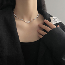 ins brief lukewarm wind irregular collarbone chain mesh red small crowddesign sensation necklace 2021 new neck chain woman