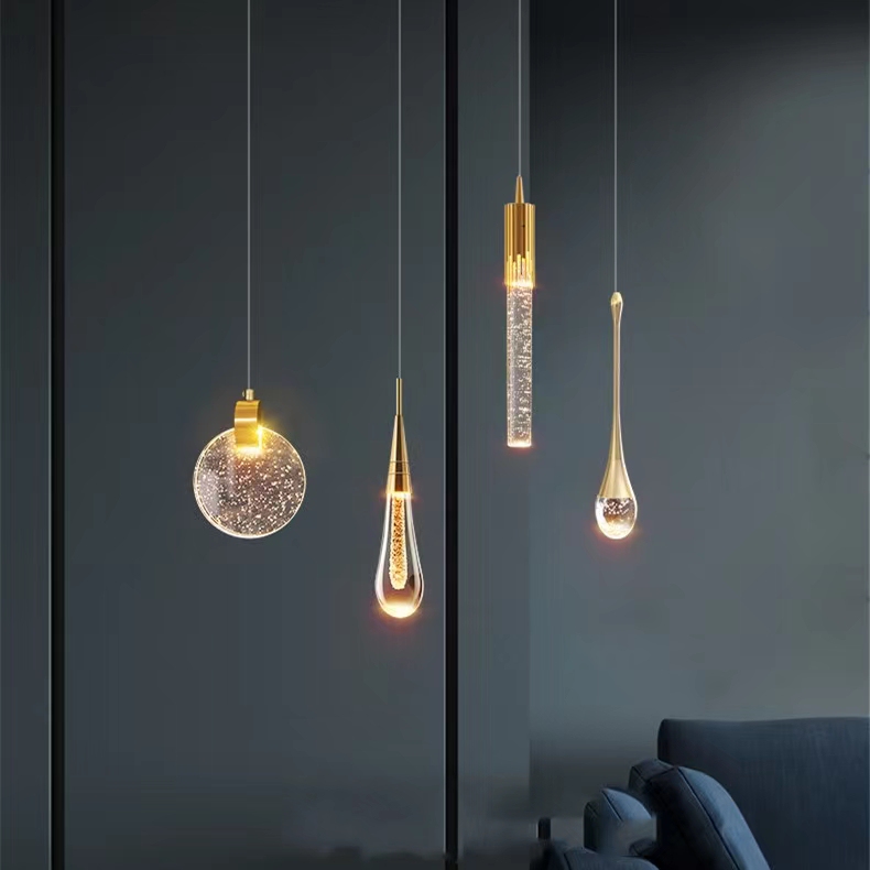 Internet Celebrity Light Luxury Minimalist Modern Bedroom Bedside Lamp Living Room Foyer Bar Counter Restaurant Background Wall Crystal Small Chandelier