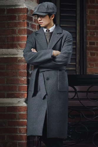 Сверхдлинное длинное шерстяное ретро демисезонное шерстяное пальто, длина макси, свободный крой