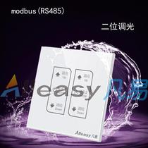 Smart home touch switch MODBUS one dimming speed control panel RS485 fan light controller
