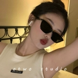 Ретро солнцезащитные очки в стиле хип-хоп, кошачий глаз, европейский стиль, коллекция 2023, изысканный стиль, популярно в интернете