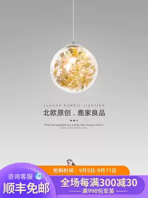 LUUGAA Nordic modern simple aisle study lamps creative Net red glass ball personality Art bedroom chandelier