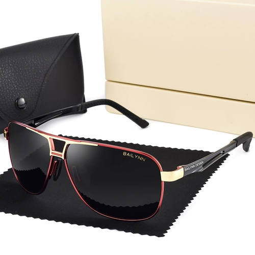 Мужские солнцезащитные очки 2025 г. Новые модные поляризованные солнцезащитные очки для мужчин для вождения в стиле ультрафиолетовой защиты День и ночное использование двойного использования