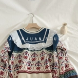 Это не очень густой, но шикарный корейский официальный сайт, тот же самый ретро -ретро, ​​засоряющий тяжелый рабочий свитер