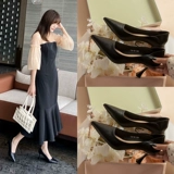 Обувь на высоком каблуке, рабочие туфли, против усталых ног, 2025 года, французский стиль