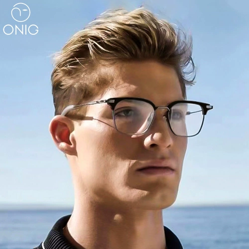 Чистый титановый миопия очки мужчины и женщины ретро полные варки с большим лицом утешительные глаза анти -радиационные анти -легоко -светло -цветовые трансформатор астигматизм глаз