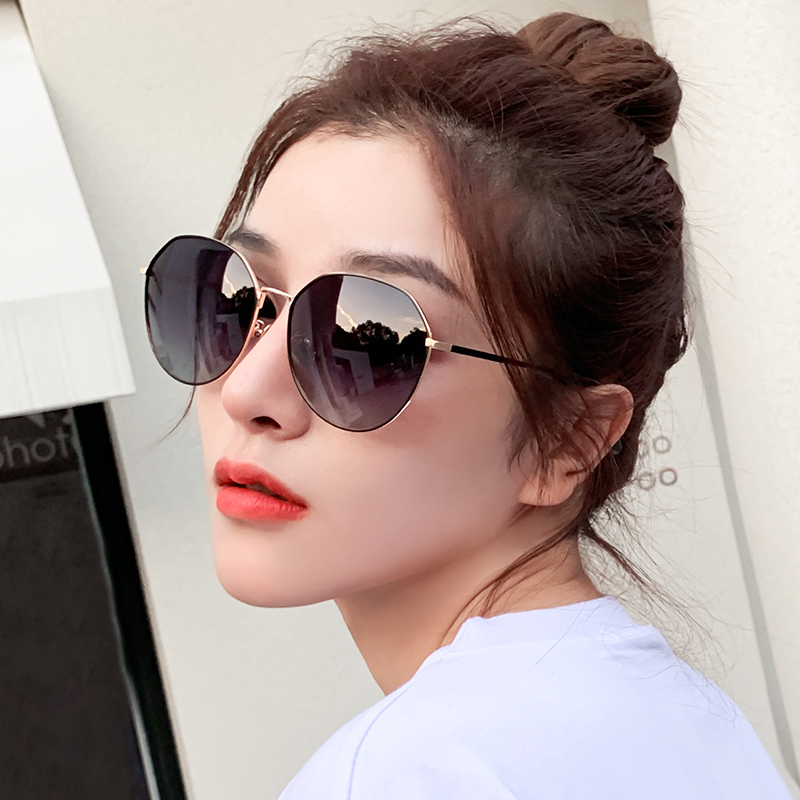 Sunglasses female 2022 new trendy summer big face thin polarized anti-UV sunscreen sunglasses with myopia degree
