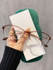 Fashionable Women's High-End Luxury Style Oval-Shaped Eyeglass Frames Can Be Fitted with Prescription Lenses, Ultra-Light Frames That Make the Face Appear Smaller