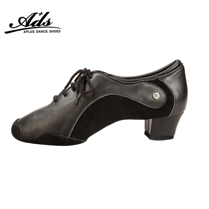 British ADS Latin Dance Shoes Genuine Leather Soft-bottom Male Adult Quality Morden National Standard Teacher Dance Shoes