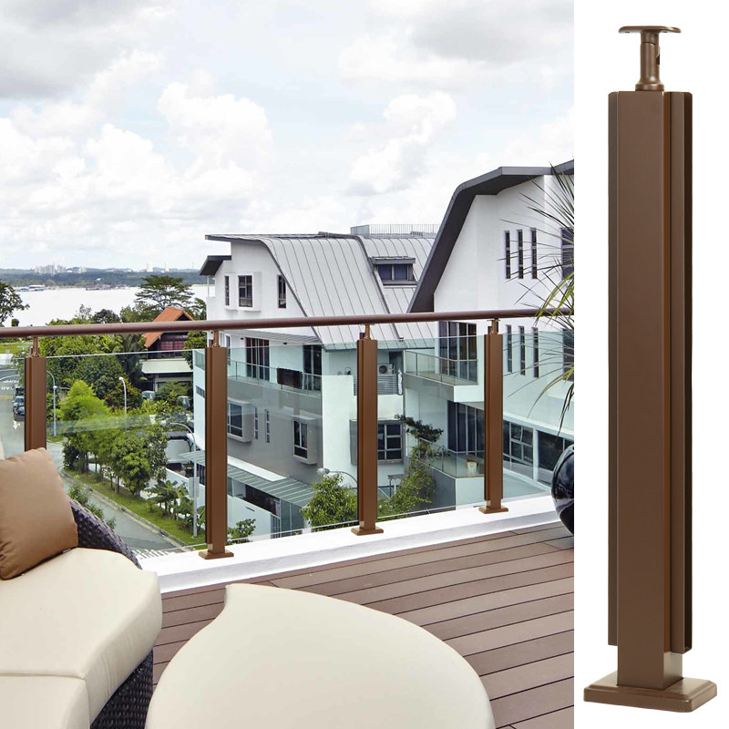 Home Stainless Steel Stairway Armrest Guardrails Brief Outside Balcony Glass Railing Indoor Loft Enclosure Custom