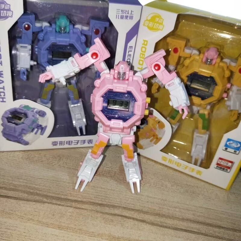 Đồng hồ kim cương điện tử biến dạng trẻ em xem đồng hồ robot bé Altman đồ chơi trẻ em đồng hồ - Đồ chơi giáo dục sớm / robot robot thông minh