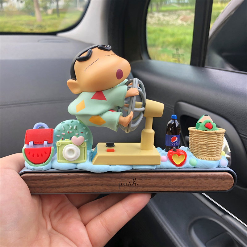 Crayon Shin-Chan Car Ornament, Car Parking Number Plate, Temporary Car Decoration for Girls, 2026 New Model