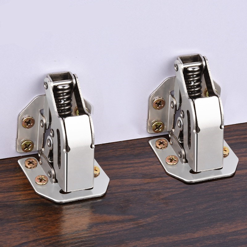 Hole-free closed door hinge extended hinge closed half-fold fixed embedded hinge