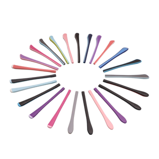 儿童扁口眼镜腿脚套硅胶方孔通用彩色儿童眼镜防滑套配件一对替换