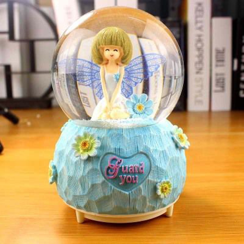  Floating Snow Spinning Teenage Girl Hearts Octaphonic Boxes Water Crystal Ball Music Box Send Girls Day Gifts Children New Year's Day