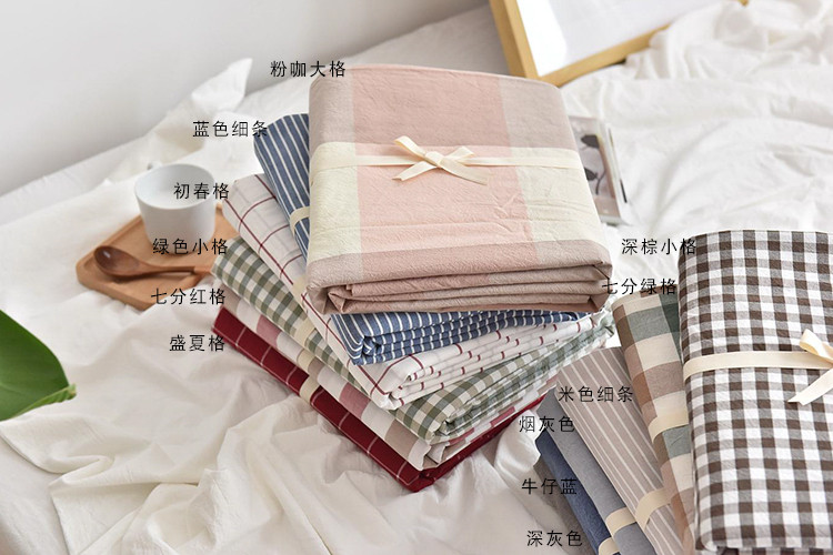 Vỏ bảo vệ nệm Simmons cotton tinh khiết 1.5 / 1.8 cotton tinh khiết màu đặc Ga trải giường cotton giặt Nhật Bản - Trang bị Covers