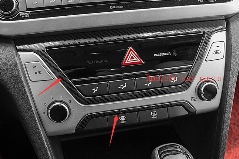 For Hyundai Elantra 20172020 Carbon fiber Center Console CD Panel