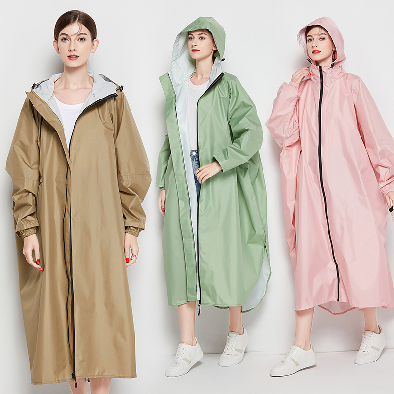 New Fashionable Extra-Large and Extra-Long Full-Body Protective Poncho, Thickened Waterproof Outdoor Hiking Jacket for Men and Women