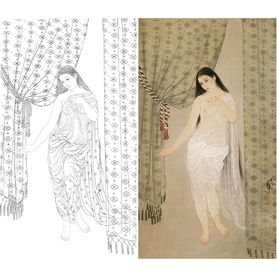 He Jiaying's fine brushwork, four beautiful women, Yang Yuhuan, noble concubine, physical printing ZV28