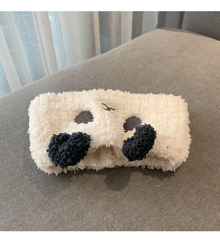 Fascia per capelli in peluche per lavare il viso, fascia larga per capelli con panda carino, fascia per capelli con pressione, fascia per capelli Yuezi_voghion.com