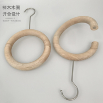 Clothing store Yiye circle solid wood circle scarf creative circle jeans silk scarf tie hat stand