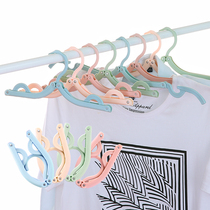 Folding clothes hanger travel portable clothes hanger multifunction drying clothes rack plastic hanging clothes hangers travel on business trips