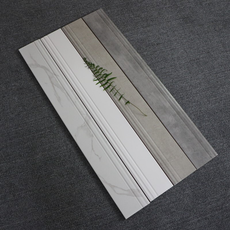 Black and white gray skirting board 100x800 living room bedroom skirting line corner line simple antique cement gray wall corner line